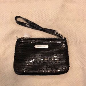 Michael Kors Black sequin wristlet